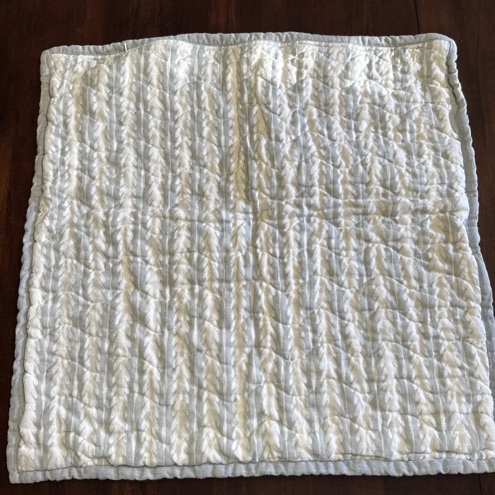 Serena‎ & Lily Oceana Euro Pillow Sham Set 2 Pair Linen Blue & White Coastal